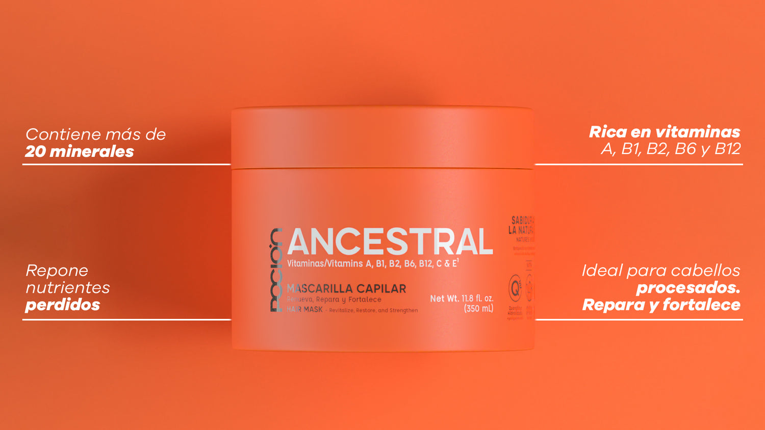 Poción Ancestral  Mascarilla capilar anverso